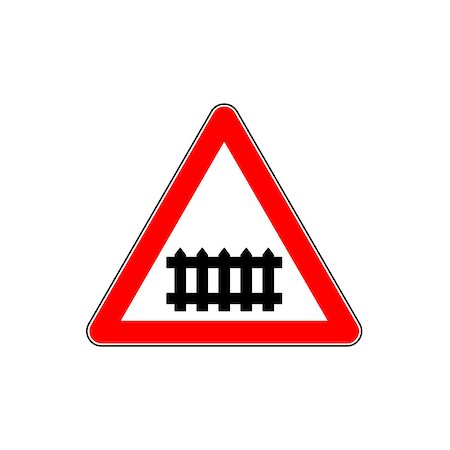 simsearch:400-08753718,k - Warning sign of crossing with a barrier level crossing Foto de stock - Royalty-Free Super Valor e Assinatura, Número: 400-09141541
