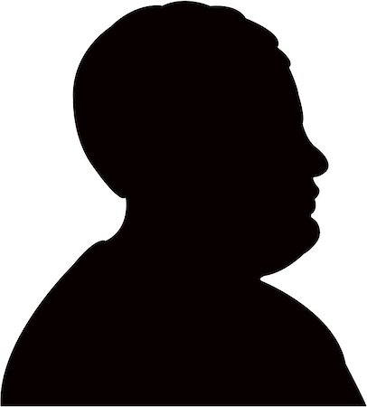 a man head black color silhouette vector Stock Photo - Budget Royalty-Free & Subscription, Code: 400-09141581