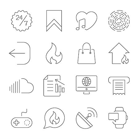 defmorph (artist) - Simple UI icons for app, sites, programs. Different UI icons. Simple pictograms on white background. Editable Stroke. EPS 10 Foto de stock - Super Valor sin royalties y Suscripción, Código: 400-09141767