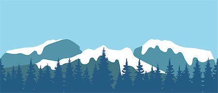 simsearch:400-07416679,k - vector illustration of moutain landscape with tree forest nature background Stock Photo - Budget Royalty-Free & Subscription, Code: 400-09142266