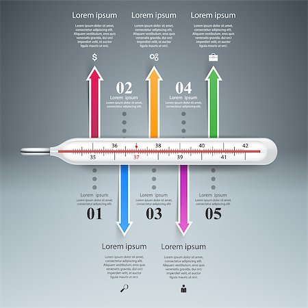 person on scale doctor - Business illustration of a thermometer. Health and temperature. Stock Photo - Budget Royalty-Free & Subscription, Code: 400-09142548