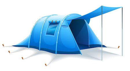 simsearch:400-07310113,k - Touristic camping tent for active travel sports. Isolated on white background. EPS10 vector illustration. Foto de stock - Super Valor sin royalties y Suscripción, Código: 400-09154275