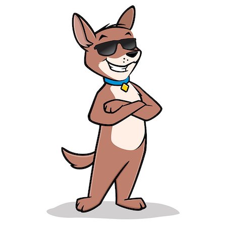 Vector illustration of a cool happy dog with sunglasses for design element Foto de stock - Super Valor sin royalties y Suscripción, Código: 400-09154418