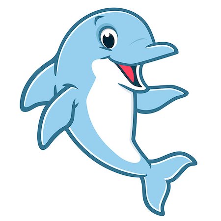 Vector illustration of a cute happy dolphin for design element Foto de stock - Super Valor sin royalties y Suscripción, Código: 400-09154522