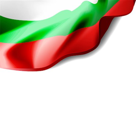 simsearch:400-04304550,k - Waving flag of Bulgaria close-up with shadow on white background. Vector illustration with copy space for your design Stock Photo - Budget Royalty-Free & Subscription, Code: 400-09154557