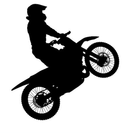 simsearch:400-05737063,k - Silhouettes Rider participates motocross championship on white background. Stock Photo - Budget Royalty-Free & Subscription, Code: 400-09154632