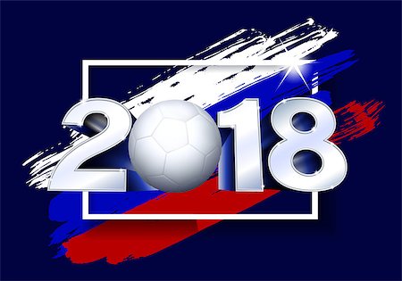 simsearch:400-09097925,k - 2018 world championship football cup. Poster soccer template. Number 2018 with soccer ball with brush ink three color flag. Vector illustration Stock Photo - Budget Royalty-Free & Subscription, Code: 400-09158402