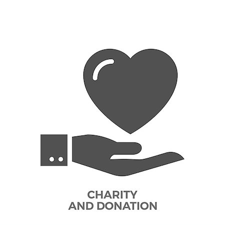 simsearch:400-05701644,k - Charity and Donation Glyph Vector Icon Isolated on the White Background. Stock Photo - Budget Royalty-Free & Subscription, Code: 400-09158530