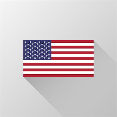 simsearch:400-07626725,k - USA, United States of America flag with official proportions and colors, flat designed shadow and light background for wallpapers, design concepts, badges, web, print. Vector illustration. Photographie de stock - Aubaine LD & Abonnement, Code: 400-09158671