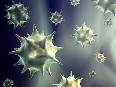 simsearch:400-04337180,k - Health problem. Many pathogenic viruses causing infection in host organism. 3d render Stock Photo - Budget Royalty-Free & Subscription, Code: 400-09151179