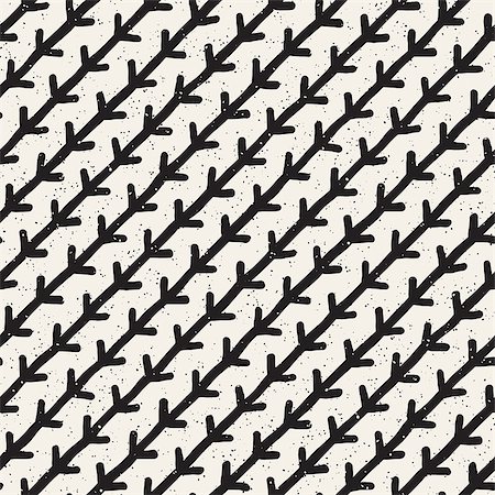 simsearch:400-08042225,k - Simple ink geometric pattern. Monochrome black and white strokes background. Hand drawn ink brushed texture for your design Stock Photo - Budget Royalty-Free & Subscription, Code: 400-09151738