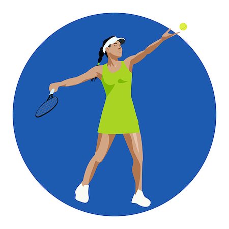 fakes_designer (artist) - Tennis vector banner. Sports girl. vector sign Photographie de stock - Aubaine LD & Abonnement, Code: 400-09151944