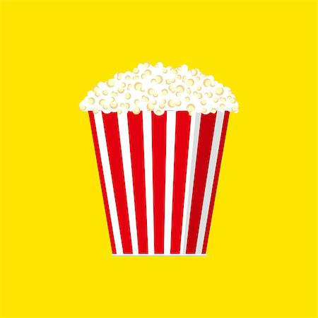 simsearch:400-09091954,k - Vector popcorn illustration. Cinema concept. Popcorn with soda pop Stock Photo - Budget Royalty-Free & Subscription, Code: 400-09151976