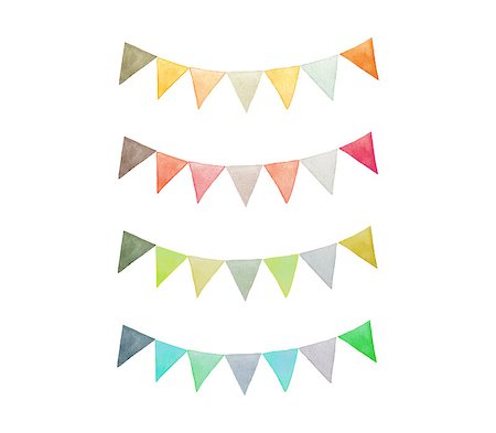 The vector colorful triangle carnival party flag collection Photographie de stock - Aubaine LD & Abonnement, Code: 400-09151980