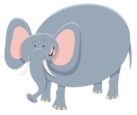 simsearch:400-08916376,k - Cartoon Illustration of Comic Elephant Safari Animal Character Foto de stock - Super Valor sin royalties y Suscripción, Código: 400-09151994