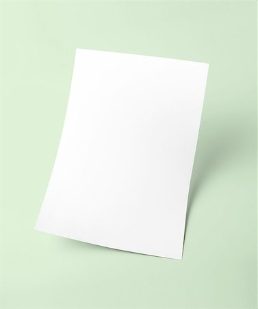 The white blank document paper template with green background Photographie de stock - Aubaine LD & Abonnement, Code: 400-09152164