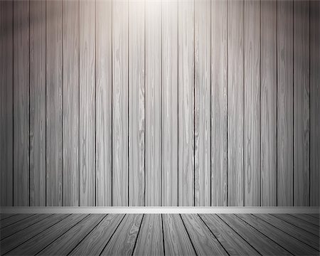 simsearch:400-06142973,k - 3D render of a grunge wooden room interior with spotlights shining down Foto de stock - Royalty-Free Super Valor e Assinatura, Número: 400-09152178