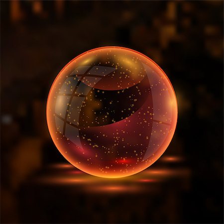simsearch:400-05041370,k - 3d orange vector sphere.Vector illustration of transparent clear shiny crystal ball logo. Stock Photo - Budget Royalty-Free & Subscription, Code: 400-09152254