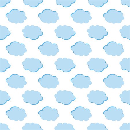 Clouds weather seamless pattern background. Vector illustration Foto de stock - Royalty-Free Super Valor e Assinatura, Número: 400-09152637