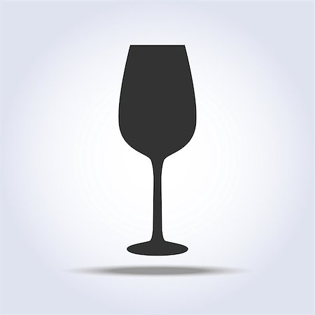 Wineglass goblet object in gray colors. Vector illustration Stock Photo - Budget Royalty-Free & Subscription, Code: 400-09152638