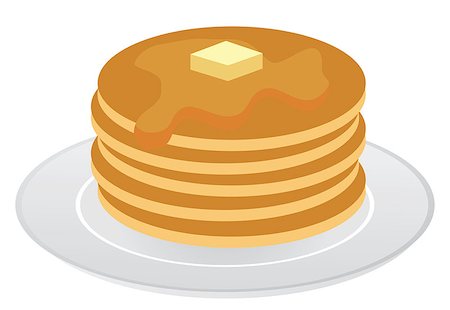 simsearch:400-07510513,k - Vector illustration of stack of pancakes with maple syrup and piece of butter. Stock Photo - Budget Royalty-Free & Subscription, Code: 400-09152740