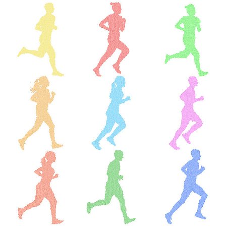 simsearch:400-04273380,k - Set of silhouettes. Runners on sprint, men and woman. Foto de stock - Super Valor sin royalties y Suscripción, Código: 400-09152875