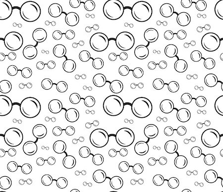 simsearch:400-07570271,k - Seamless eyeglasses pattern, glasses. Vector illustration Photographie de stock - Aubaine LD & Abonnement, Code: 400-09152916