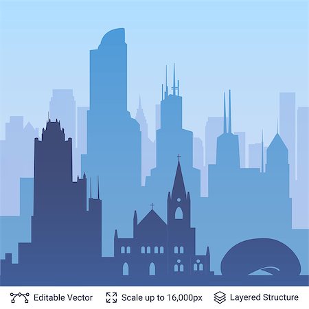 simsearch:400-06686308,k - Flat well known silhouettes. Vector illustration easy to edit for flyers, posters or book covers. Photographie de stock - Aubaine LD & Abonnement, Code: 400-09153043