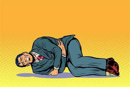 simsearch:400-06476910,k - man lies hurts stomach. Pop art retro vector illustration comic cartoon kitsch drawing Stock Photo - Budget Royalty-Free & Subscription, Code: 400-09153216