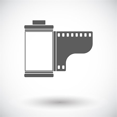 smoki (artist) - Film. Single flat icon on white background. Vector illustration. Stock Photo - Budget Royalty-Free & Subscription, Code: 400-09153329