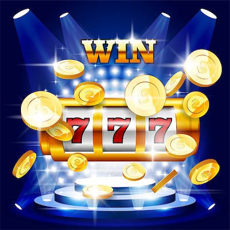 Big win or jackpot - slot machine and coins, casino concert Stock Photo - Budget Royalty-Free & Subscription, Code: 400-09153484