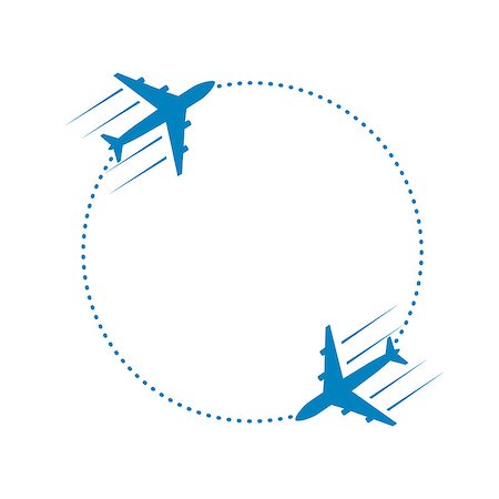 simsearch:400-04815921,k - plane and its dotted path on white background. Vector illustration. Stock Photo - Budget Royalty-Free & Subscription, Code: 400-09153494