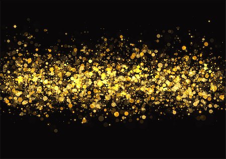 simsearch:400-08786287,k - Gold glitter texture. Irregular confetti border on a black background. Christmas or party flyer design element. Vector illustration. Foto de stock - Super Valor sin royalties y Suscripción, Código: 400-09153587