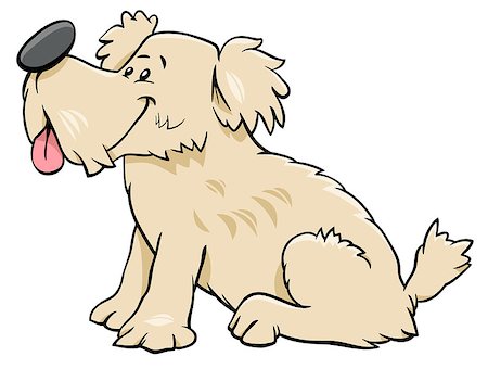 dog ear cartoon - Cartoon Illustration of Cute Funny Dog or Puppy Animal Character Stock Photo - Budget Royalty-Free & Subscription, Code: 400-09153661