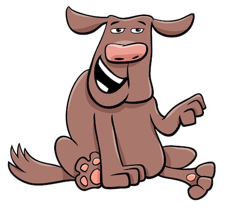 dog ear cartoon - Cartoon Illustration of Funny Dog Animal Character Stock Photo - Budget Royalty-Free & Subscription, Code: 400-09153662