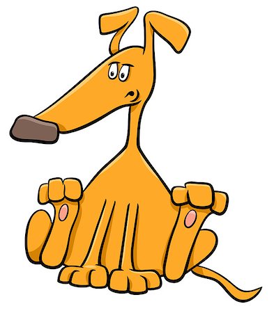 dog ear cartoon - Cartoon Illustration of Funny Dog Pet Animal Character Stock Photo - Budget Royalty-Free & Subscription, Code: 400-09153663