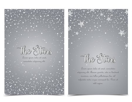 simsearch:400-08411550,k - Vector illustration of stars on a grey background. Night sky. Cheerful party and celebration Stock Photo - Budget Royalty-Free & Subscription, Code: 400-09153789