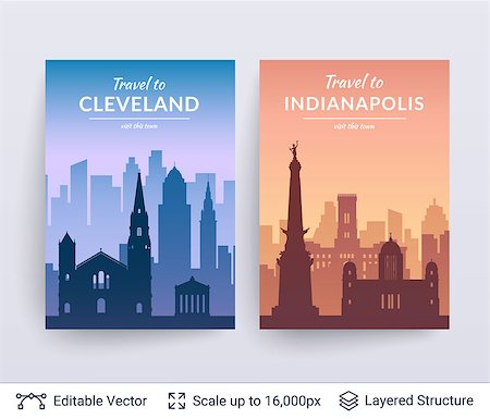 simsearch:400-09110468,k - Flat well known silhouettes. Vector illustration easy to edit for flyers, posters or book covers. Stockbilder - Microstock & Abonnement, Bildnummer: 400-09153839