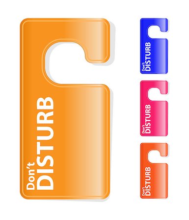 Door hanger flyer tags for room in hotel in different color Stock Photo - Budget Royalty-Free & Subscription, Code: 400-09153956