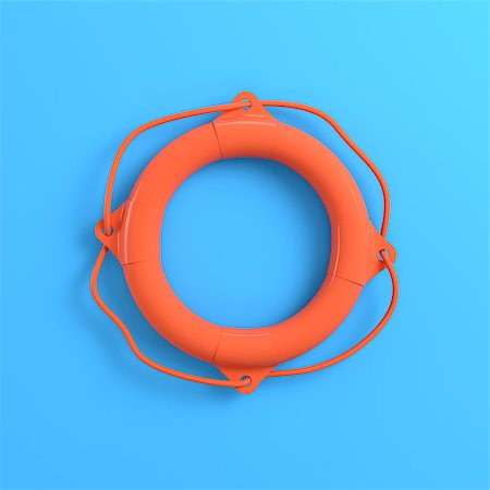 simsearch:400-04319767,k - Lifebuoy on bright blue background. Minimalism concept. 3d render Stock Photo - Budget Royalty-Free & Subscription, Code: 400-09170606