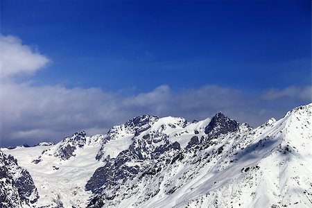 simsearch:400-07222348,k - High winter mountains at nice sunny day. Caucasus Mountains. Svaneti region of Georgia. Fotografie stock - Microstock e Abbonamento, Codice: 400-09170650