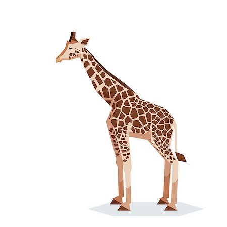 simsearch:400-07314532,k - Vector image of the Flat geometric Giraffe Stock Photo - Budget Royalty-Free & Subscription, Code: 400-09170685