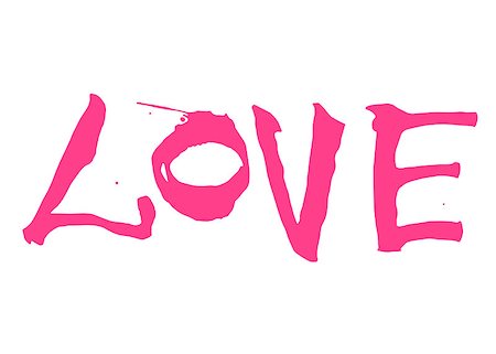 Hand written pink lettering LOVE on a white background for valentines day design poster, greeting card, photo album, banner. Calligraphy vector illustration collection Stockbilder - Microstock & Abonnement, Bildnummer: 400-09170978