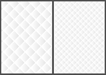 simsearch:400-08094145,k - White 3D Grid Texture in Two Variations - Modern Diagonal Pattern on White Background, Vector Illustration Photographie de stock - Aubaine LD & Abonnement, Code: 400-09171138