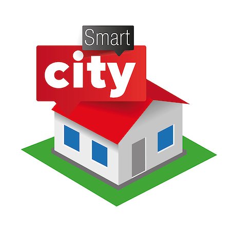 Smart city house icon vector Foto de stock - Super Valor sin royalties y Suscripción, Código: 400-09171163