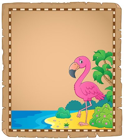 simsearch:689-03125806,k - Flamingo topic parchment 1 - eps10 vector illustration. Stock Photo - Budget Royalty-Free & Subscription, Code: 400-09171181