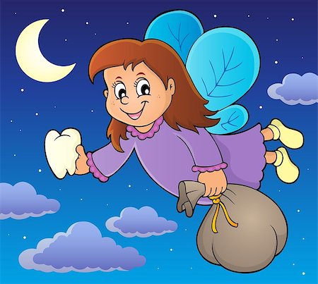 simsearch:400-04236811,k - Tooth fairy theme image 2 - eps10 vector illustration. Photographie de stock - Aubaine LD & Abonnement, Code: 400-09171210