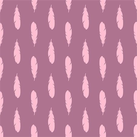 Feather seamless pattern in lilac colors. Vector illustrations Foto de stock - Royalty-Free Super Valor e Assinatura, Número: 400-09171225