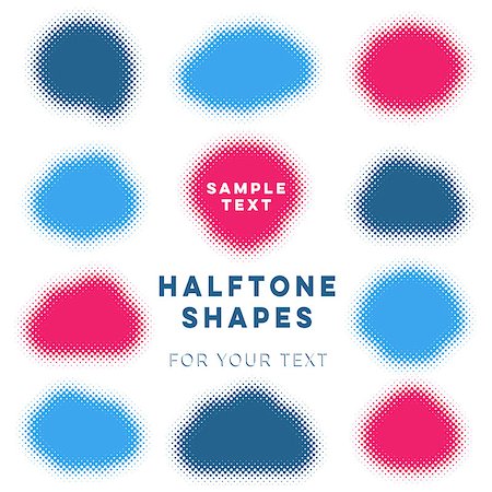 Abstract vector halftone shapes for your text collection Stock Photo - Budget Royalty-Free & Subscription, Code: 400-09171432