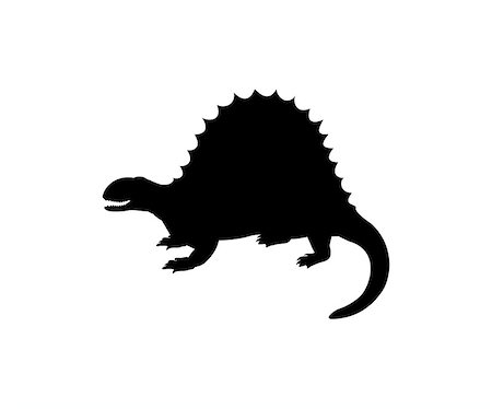 Silhouette Spinosaurus dinosaur jurassic prehistoric animal. Vector illustration Stock Photo - Budget Royalty-Free & Subscription, Code: 400-09171499